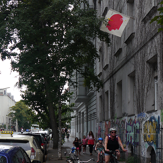 Red Flag on Street